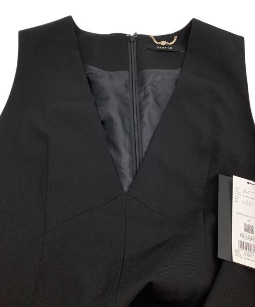 FRAY ID（フレイ アイディー）FRAY ID (フレイ アイディー) V neck Dress ブラック サイズ:1 未使用品の古着・服飾アイテム