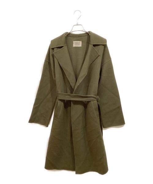 FOXEY BOUTIQUE（フォクシー ブティック）FOXEY BOUTIQUE (フォクシー ブティック) カシミヤガウンコート オリーブ サイズ:Freeの古着・服飾アイテム