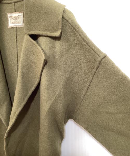 FOXEY BOUTIQUE（フォクシー ブティック）FOXEY BOUTIQUE (フォクシー ブティック) カシミヤガウンコート オリーブ サイズ:Freeの古着・服飾アイテム