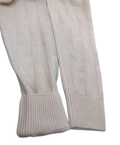 HERMES（エルメス）HERMES (エルメス) H柄ロングニット アイボリー サイズ:34の古着・服飾アイテム