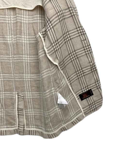 T-JACKET By TONELLO（ティージャケット バイ トネッロ）T-JACKET By TONELLO (ティージャケット バイ トネッロ) ウィンドペンシルク麻 2ボタンイージージャケット ベージュ サイズ:Mの古着・服飾アイテム