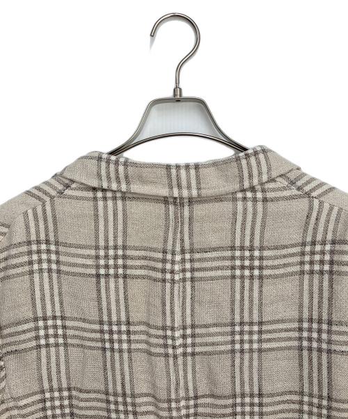 T-JACKET By TONELLO（ティージャケット バイ トネッロ）T-JACKET By TONELLO (ティージャケット バイ トネッロ) ウィンドペンシルク麻 2ボタンイージージャケット ベージュ サイズ:Mの古着・服飾アイテム