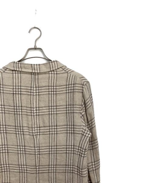 T-JACKET By TONELLO（ティージャケット バイ トネッロ）T-JACKET By TONELLO (ティージャケット バイ トネッロ) ウィンドペンシルク麻 2ボタンイージージャケット ベージュ サイズ:Mの古着・服飾アイテム