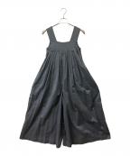 ATONエイトン）の古着「MICRO COTTON SATIN OVERALL」｜チャコールグレー