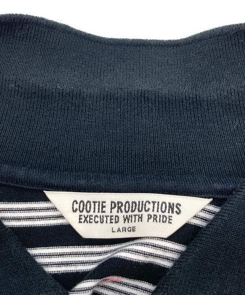 COOTIE（クーティー）COOTIE (クーティー) Supima Border Oversized L/S Polo ブラック サイズ:LARGEの古着・服飾アイテム