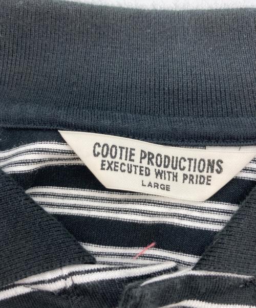 COOTIE（クーティー）COOTIE (クーティー) Supima Border Oversized L/S Polo ブラック サイズ:LARGEの古着・服飾アイテム