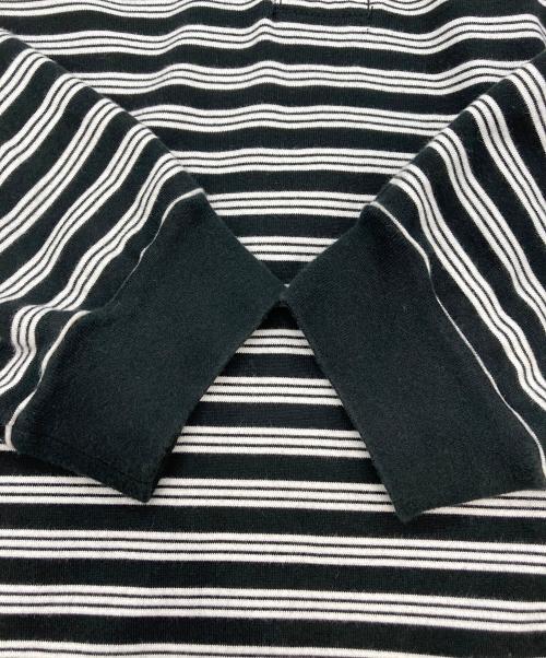 COOTIE（クーティー）COOTIE (クーティー) Supima Border Oversized L/S Polo ブラック サイズ:LARGEの古着・服飾アイテム