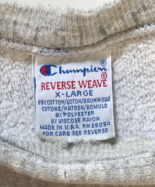 Champion REVERSE WEAVE（チャンピオン リバース ウィーブ）Champion REVERSE WEAVE (チャンピオン リバース ウィーブ) リバースウィーブスウェット グレー サイズ:XLの古着・服飾アイテム