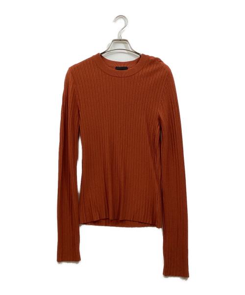 GIVENCHY（ジバンシィ）GIVENCHY (ジバンシィ) リブ クルーネック セーター テラコッタ サイズ:Sの古着・服飾アイテム