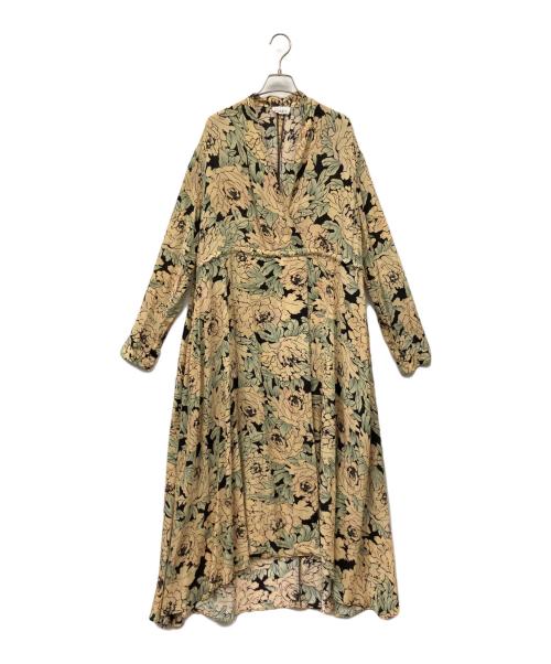 RAEY（レイ）RAEY (レイ) シルクカシュクールワンピース イエロー サイズ:4の古着・服飾アイテム