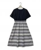 BLUE LABEL CRESTBRIDGEブルーレーベルクレストブリッジ）の古着「ドッキングワンピース」｜ブラック