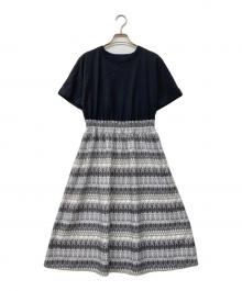 BLUE LABEL CRESTBRIDGE（ブルーレーベルクレストブリッジ）の古着「ドッキングワンピース」｜ブラック