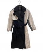 UNITED TOKYOユナイテッドトーキョー）の古着「ビッグカラーコート」｜ブラック×ベージュ