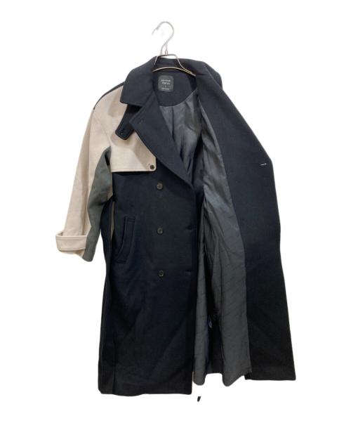 UNITED TOKYO（ユナイテッドトーキョー）UNITED TOKYO (ユナイテッドトーキョー) ビッグカラーコート ブラック×ベージュ サイズ:2の古着・服飾アイテム