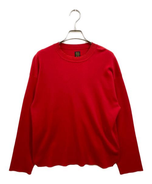 BATONER（バトナ―）BATONER (バトナ―) 32G スムースコットン クルーネック レッド サイズ:2の古着・服飾アイテム