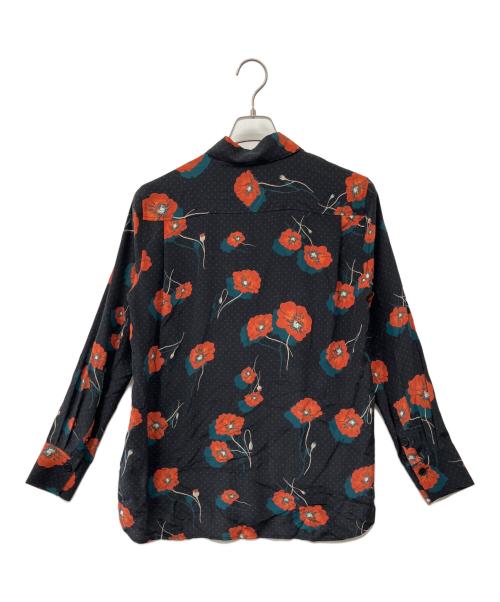 equipment femme（エキップモン フェム）equipment femme (エキップモン フェム) シルク花柄ブラウス ブラック サイズ:Sの古着・服飾アイテム