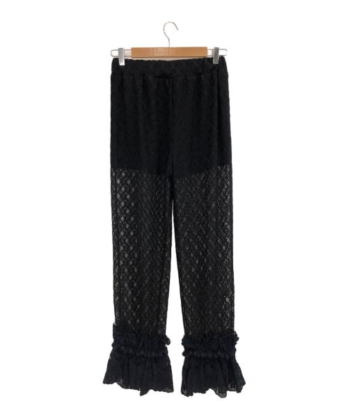 natsumi osawa（ナツミオオサワ）natsumi osawa (ナツミオオサワ) lace shibori pants ブラック サイズ:-の古着・服飾アイテム