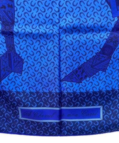 HERMES（エルメス）HERMES (エルメス) カレ90 ネイビーの古着・服飾アイテム