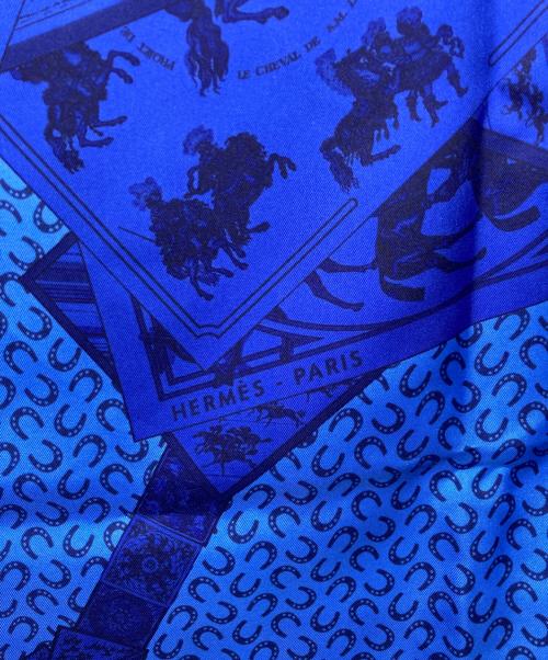 HERMES（エルメス）HERMES (エルメス) カレ90 ネイビーの古着・服飾アイテム
