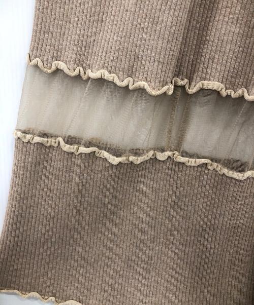 furfur（ファーファー）furfur (ファーファー) リブロングワンピース ベージュ サイズ:ONE SIZEの古着・服飾アイテム