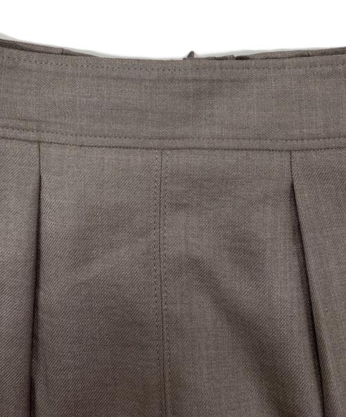 ANAYI（アナイ）ANAYI (アナイ) ポリエステル ロングタックスカート ブラウン サイズ:38の古着・服飾アイテム