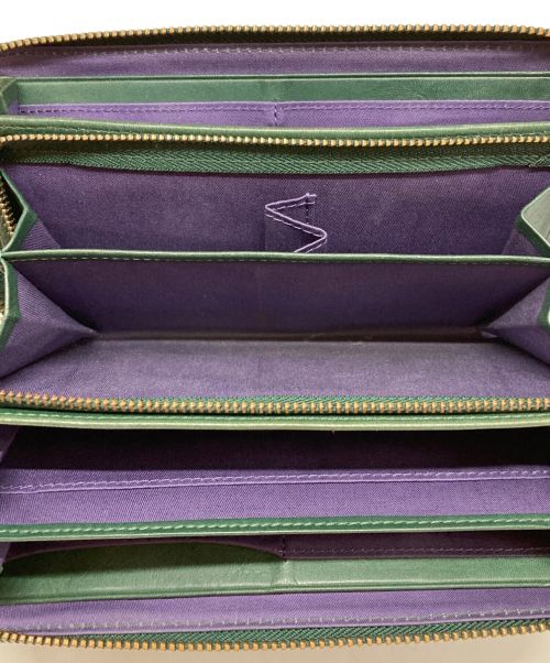 Sybilla（シビラ）Sybilla (シビラ) パシオンラウンドファスナー長財布 グリーンの古着・服飾アイテム