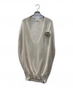 INGEBORGインゲボルグ）の古着「モチーフ付ノースリーブニット」｜アイボリー