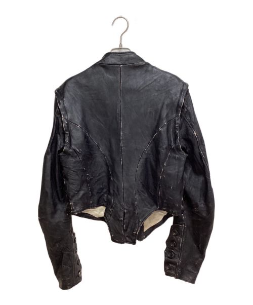 masu（エムエーエスユー）masu (エムエーエスユー) 23AW VICTORIAN MOTORCYCLE JACKET(ヴィクトリアンモーターサイクルジャケット) ブラック サイズ:46の古着・服飾アイテム