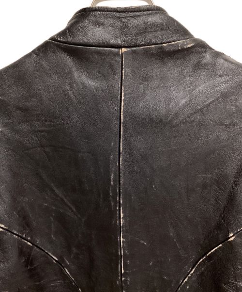masu（エムエーエスユー）masu (エムエーエスユー) 23AW VICTORIAN MOTORCYCLE JACKET(ヴィクトリアンモーターサイクルジャケット) ブラック サイズ:46の古着・服飾アイテム