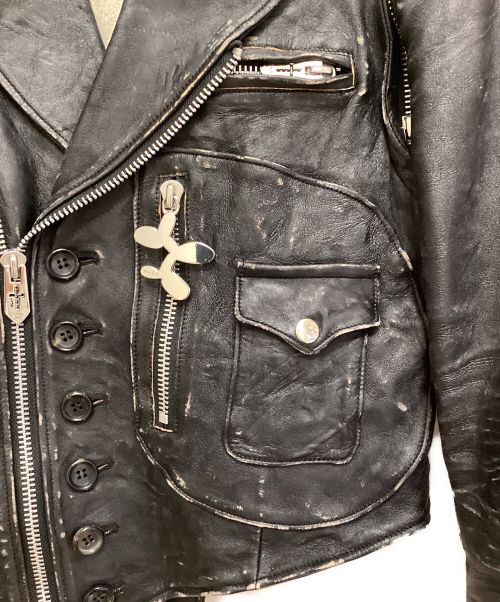 masu（エムエーエスユー）masu (エムエーエスユー) 23AW VICTORIAN MOTORCYCLE JACKET(ヴィクトリアンモーターサイクルジャケット) ブラック サイズ:46の古着・服飾アイテム