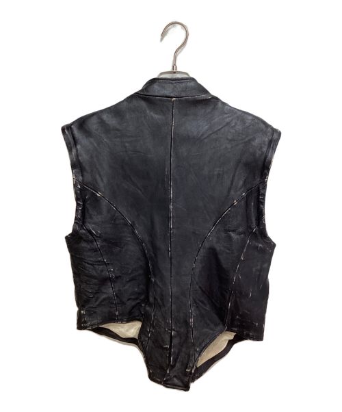 masu（エムエーエスユー）masu (エムエーエスユー) 23AW VICTORIAN MOTORCYCLE JACKET(ヴィクトリアンモーターサイクルジャケット) ブラック サイズ:46の古着・服飾アイテム