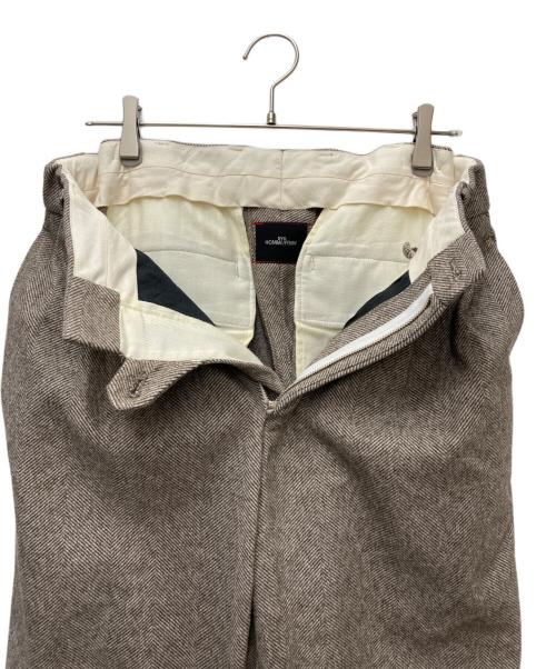 SYU.HOMME/FEMM（シュウオムフェム）SYU.HOMME/FEMM (シュウオムフェム) ウールタックパンツ　H21aw-18 ブラウン サイズ:1の古着・服飾アイテム