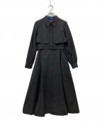 BLUE LABEL CRESTBRIDGEブルーレーベルクレストブリッジ）の古着「ドライツイルワンピース」｜ブラック