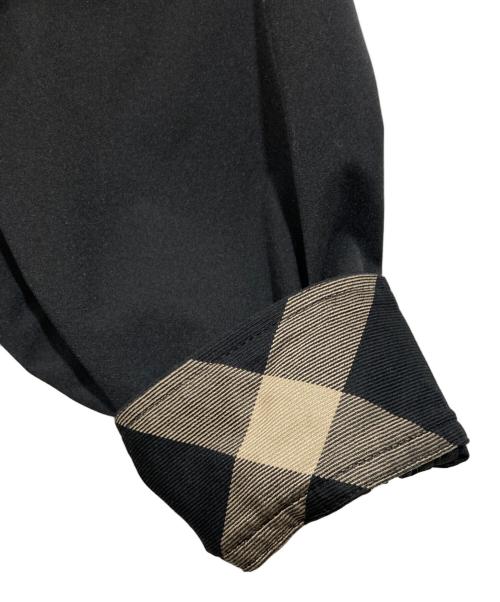 BLUE LABEL CRESTBRIDGE（ブルーレーベルクレストブリッジ）BLUE LABEL CRESTBRIDGE (ブルーレーベルクレストブリッジ) ドライツイルワンピース ブラック サイズ:38の古着・服飾アイテム