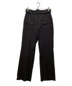 DAIRIKUダイリク）の古着「Bush Detail Wool Flare Slacks」｜レッド×ネイビー