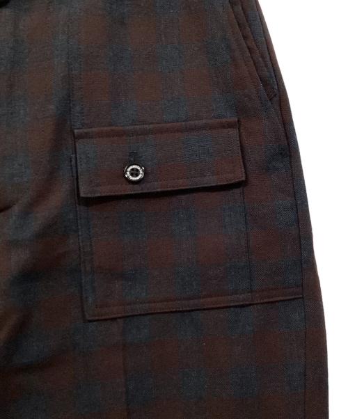 DAIRIKU（ダイリク）DAIRIKU (ダイリク) Bush Detail Wool Flare Slacks レッド×ネイビー サイズ:73.5cm(W29)の古着・服飾アイテム