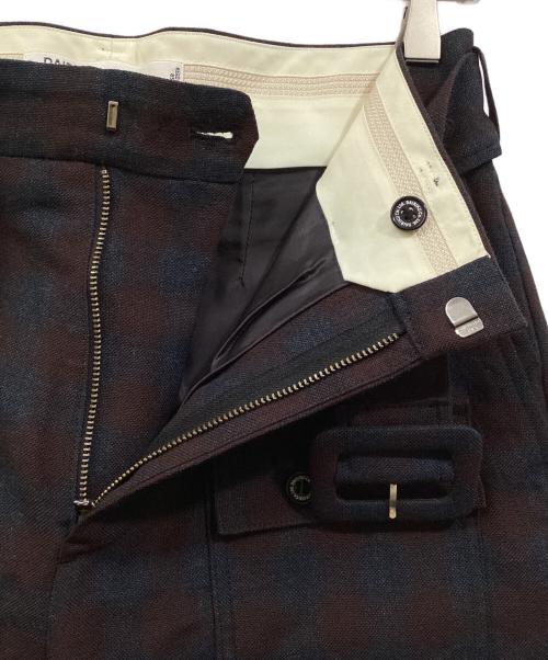 DAIRIKU（ダイリク）DAIRIKU (ダイリク) Bush Detail Wool Flare Slacks レッド×ネイビー サイズ:73.5cm(W29)の古着・服飾アイテム