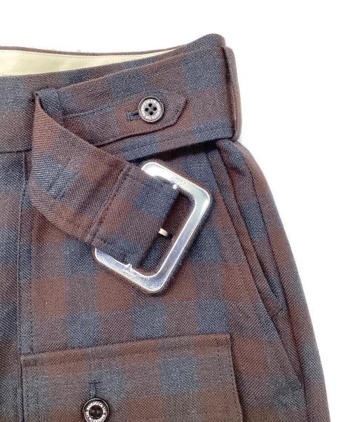 DAIRIKU（ダイリク）DAIRIKU (ダイリク) Bush Detail Wool Flare Slacks レッド×ネイビー サイズ:73.5cm(W29)の古着・服飾アイテム