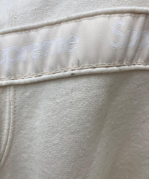 SUPREME（シュプリーム）SUPREME (シュプリーム) Text Stripe Zip Up Hooded Sweatshirt アイボリー サイズ:SIZE Mの古着・服飾アイテム