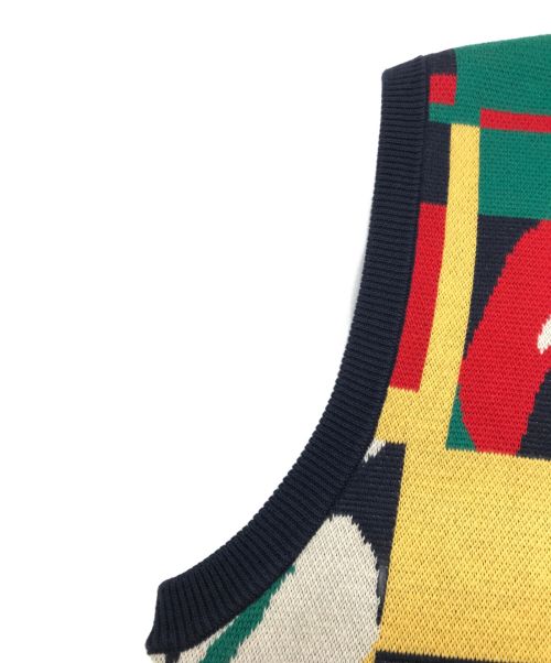 HUF（ハフ）HUF (ハフ) ニットベスト レッド サイズ:Lの古着・服飾アイテム