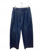 PUBLIC TOKYOパブリックトウキョウ）の古着「エバークリースデニムタックスラックス」｜インディゴ