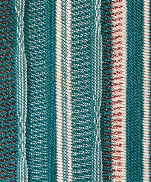 ANAYI（アナイ）ANAYI (アナイ) ストライプジャガードフレアワンピース グリーン サイズ:38の古着・服飾アイテム