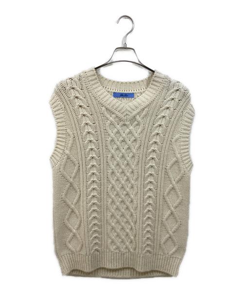 BluBre（ブルブレ）BluBre (ブルブレ) カシミヤニットベスト アイボリー サイズ:Lの古着・服飾アイテム