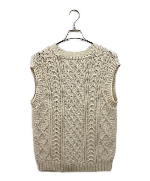 BluBre（ブルブレ）BluBre (ブルブレ) カシミヤニットベスト アイボリー サイズ:Lの古着・服飾アイテム