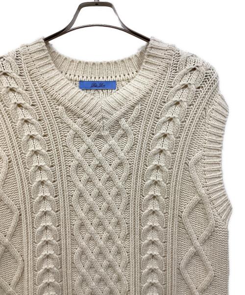 BluBre（ブルブレ）BluBre (ブルブレ) カシミヤニットベスト アイボリー サイズ:Lの古着・服飾アイテム