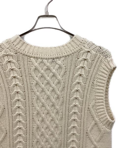 BluBre（ブルブレ）BluBre (ブルブレ) カシミヤニットベスト アイボリー サイズ:Lの古着・服飾アイテム