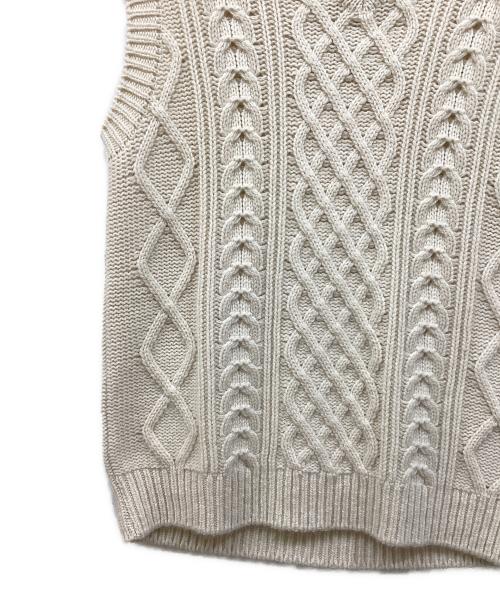 BluBre（ブルブレ）BluBre (ブルブレ) カシミヤニットベスト アイボリー サイズ:Lの古着・服飾アイテム