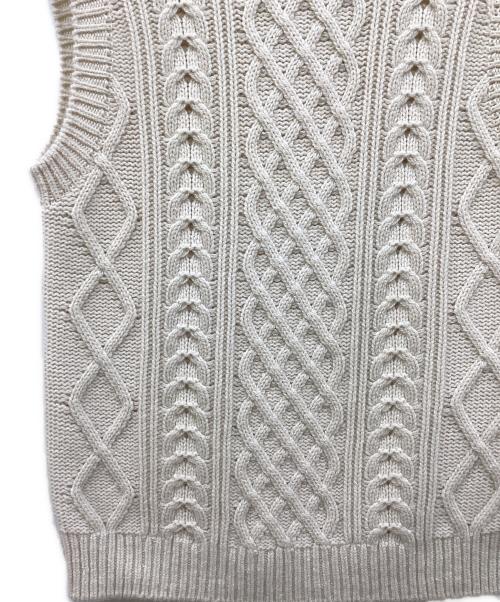 BluBre（ブルブレ）BluBre (ブルブレ) カシミヤニットベスト アイボリー サイズ:Lの古着・服飾アイテム