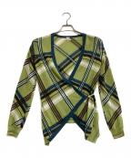 HERMESエルメス）の古着「カシュクールコットンカーディガン」｜グリーン