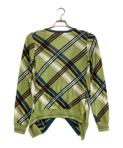 HERMES（エルメス）HERMES (エルメス) カシュクールコットンカーディガン グリーン サイズ:34の古着・服飾アイテム